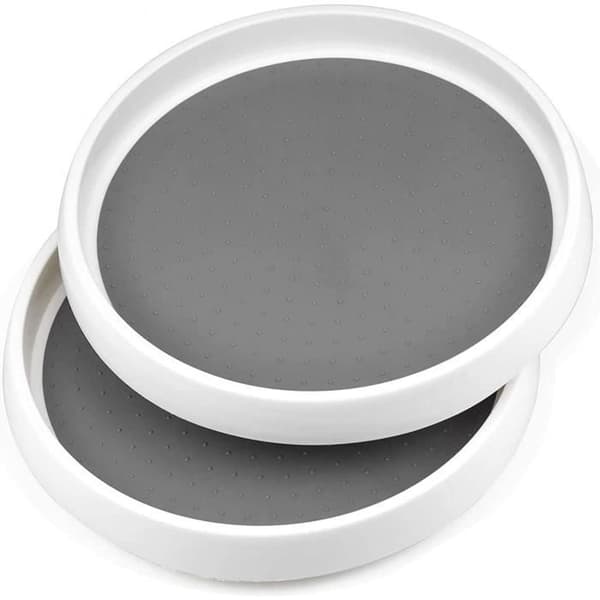 Roterende Drejefad - 2 Stykker - Plastik - Diameter 25 cm - 360° Rotation