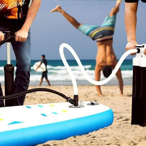 Dobbel ventiladapter for luftpumpe, flerpumpeadapter for surfebrett