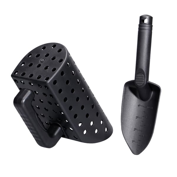 Metal Detecting Sand Scoop Set Portable Ergonomic Robust ABS Plastic Sand Scoop and Trowel for Treasure