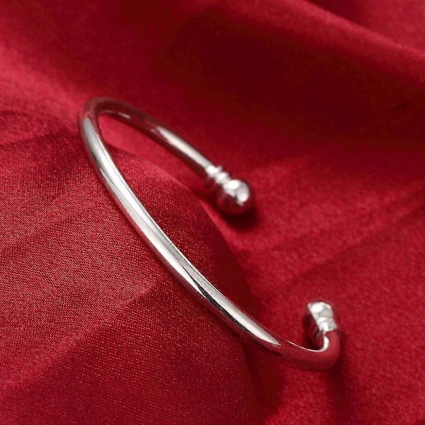 Armband Mode Enkel Öppen Armband Två Pärlor Manschett Smycken för Kvinnor