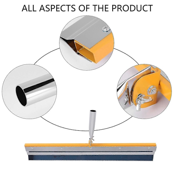 Rustfritt stål Notched Squeegee Epoxy Cement Maling Belegg Selvnivellerende Gulv Gear Rake Con
