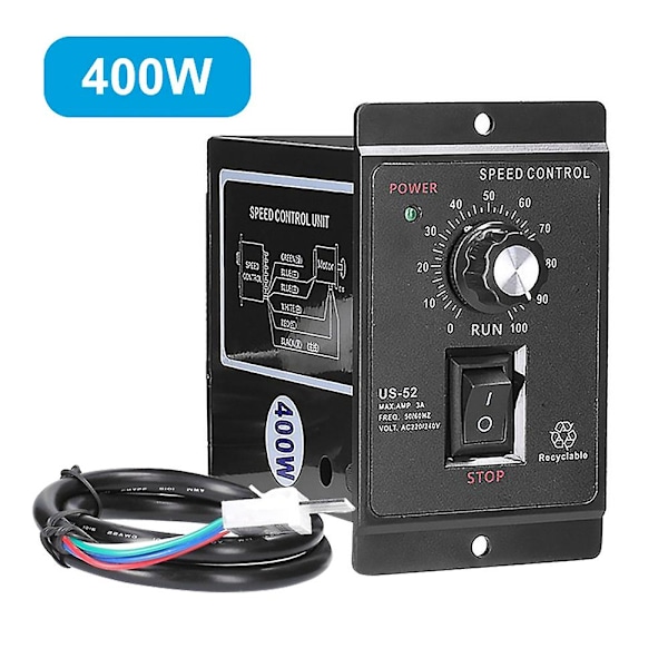 400W Motorhastighedsregulator AC 220V Motorhastighedsregulator Controller Frem og Tilbage Motor Gov