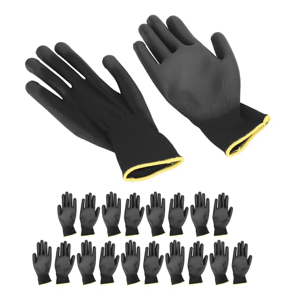 10 Pairs Work Gloves PU Coated Antistatic Safety Work Accessories Tool Kit 7S