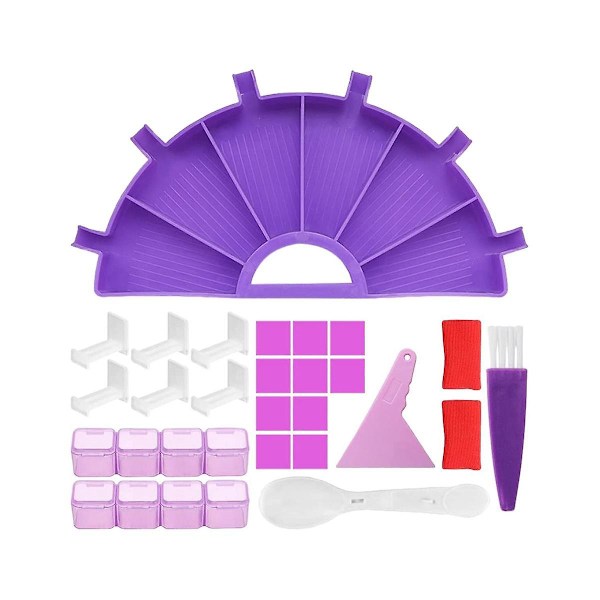 Tilbehørsbakke-styringskit, 6-gitter pallette af 5D opbevaringskit (lilla)