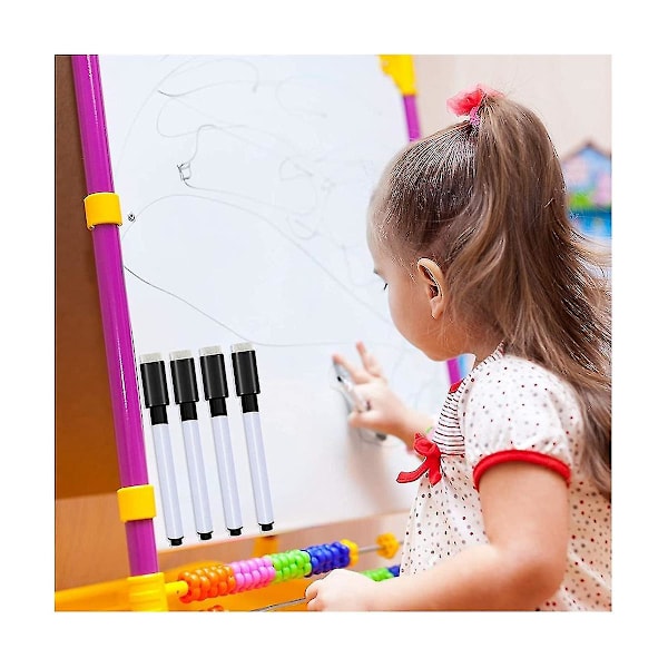 Magnetiske Whiteboardtusser Whiteboard Tusser med Viskelæder Hætte til Skole og Kontor (60 Stk)
