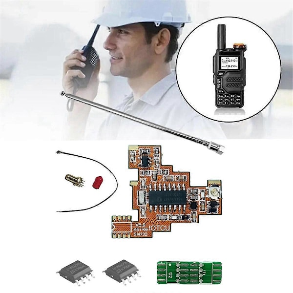 SI4732 V5.0 FPC Modul+2x2M Chip Multi System för UVK5 K6 HF Kortvåg Fullband Enkel Sidband Re