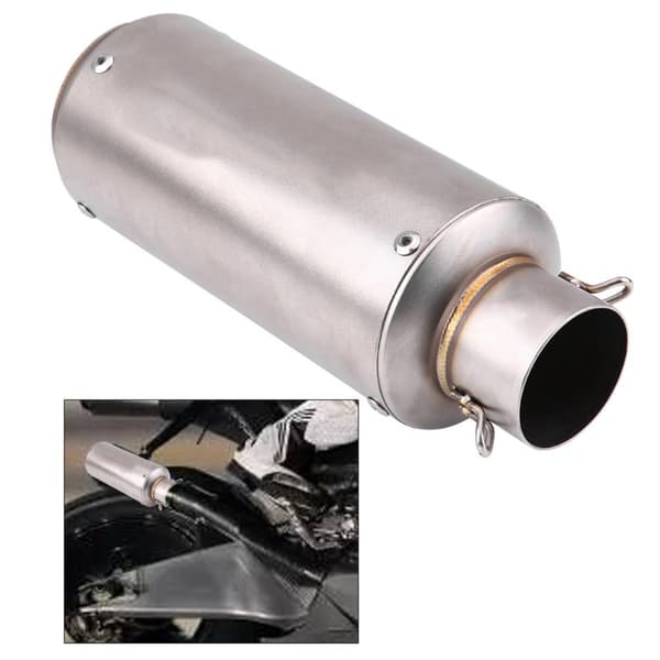 Universal Silver Motorcycle Exhaust Muffler Tail Pipe