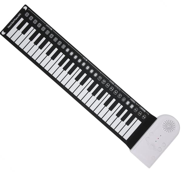 Electric Piano Keyboard 49 Keys Portable Foldable USB Rechargeable Gifts for Beginners
