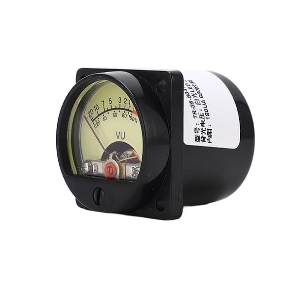 High Accuracy VU Meter, Yellow Dial, White LED Backlit Amplifier Panel VU Meter Head