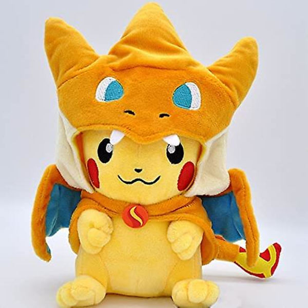 Anime Plushies Legetøj Aftagelig Ildsprudende Drage Charizard Hat Sød Plushies Interessant Plushie Til Unisex (Gul Smile Plushie Legetøj)
