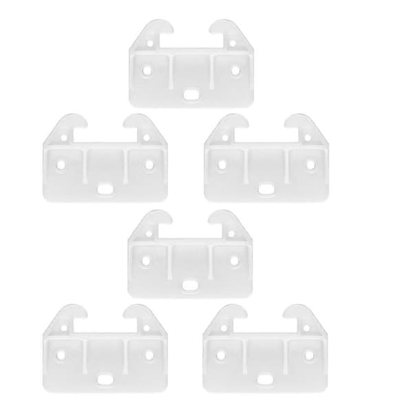 Udskiftningsdele til kommodeskuffer Nem installation Simple hvide plastik skuffeguider 6 stk.