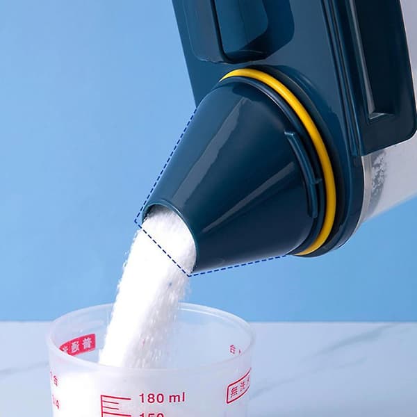 Plastboks for oppbevaring av pulver, kjøkkenrisbeholder, risbeholder, vaskemiddel