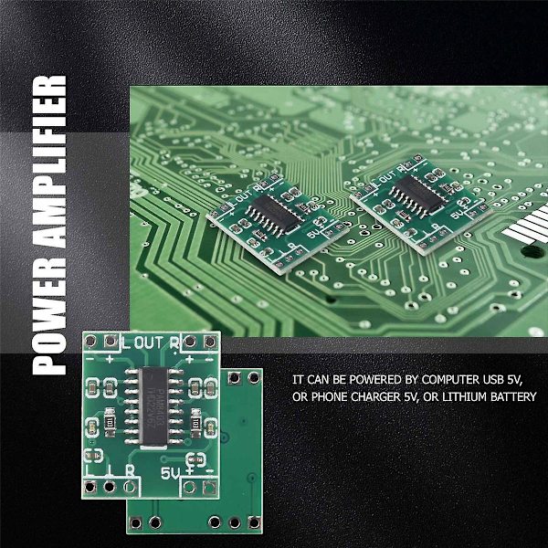 5 st digitala effektförstärkarkort, 2*3W typ D PAM8403 ljudmodul DC 5V digital ljudförstärkarkortmodul
