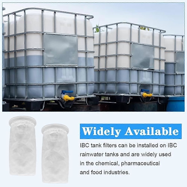 PCS Nylon IBC-filter, IBC Regnvattentankfilter Tvättbart IBC Ersättningsfilter Nylonöverdragsfilter - IBC Tanklock Passning (105mm)