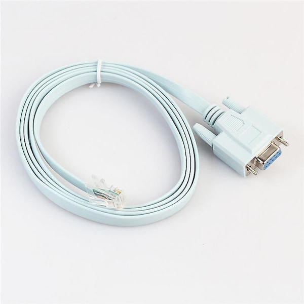 USB-konsollkabel RJ45 Cat5 Ethernet til RS232 DB9 COM-port Seriell Hunn Rollover Rutere Nettverksadapterkabel 1,8 m