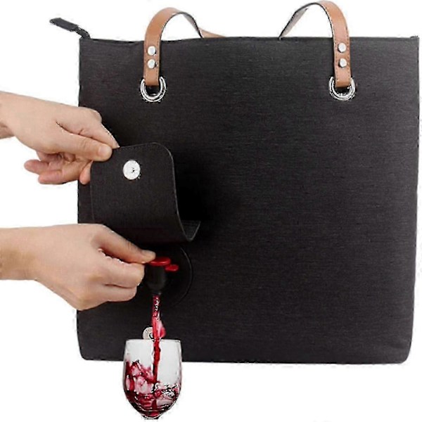 Delt Vintaske med Drikkevaredispenser, Skuldertaske til Strand, Rejse, Picnic, Camping - JZ
