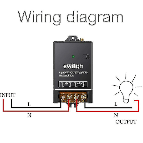 Kryc-220v Fjernkontrollbryter, ac 220v/230v/240v/40a Relé, rf Fjernbryter For Høy Effekt Vannpumpe, Motor, Belysning Elektrisk Utstyr Med 984m L