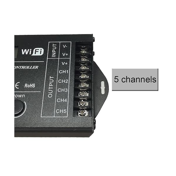 DC 12V 24V WiFi RGB Tids Programmerbar LED Controller TC421 5 Kanaler 20A Fælles Anode Programmerbar