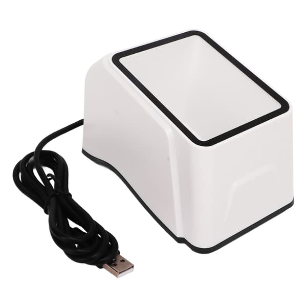 1D 2D Barcode Scanner, Ultra Decoding, Automatic QR Reader for Mobile Payment, White