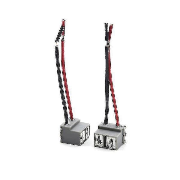 2 stk H7 2-pins frontlyspæreholderkontaktplugg ledningssocket