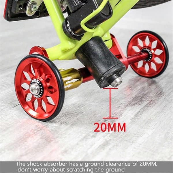Foldecykel Easy Wheels Forlængerstang Aluminiumlegering Easy Wheel Extender til foldecykel (sort)
