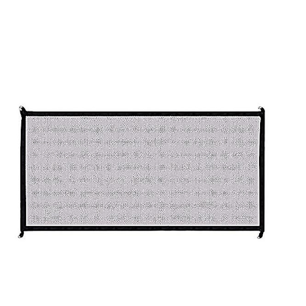 Sikkerhedsgitter til Hunde, Foldbar, Teleskopisk, 100x72 Cm, Sort