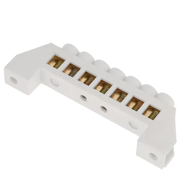 10 Pcs 7-Hole Bridge Design Electrical Distribution Cable Screw Brass Terminal Blocks