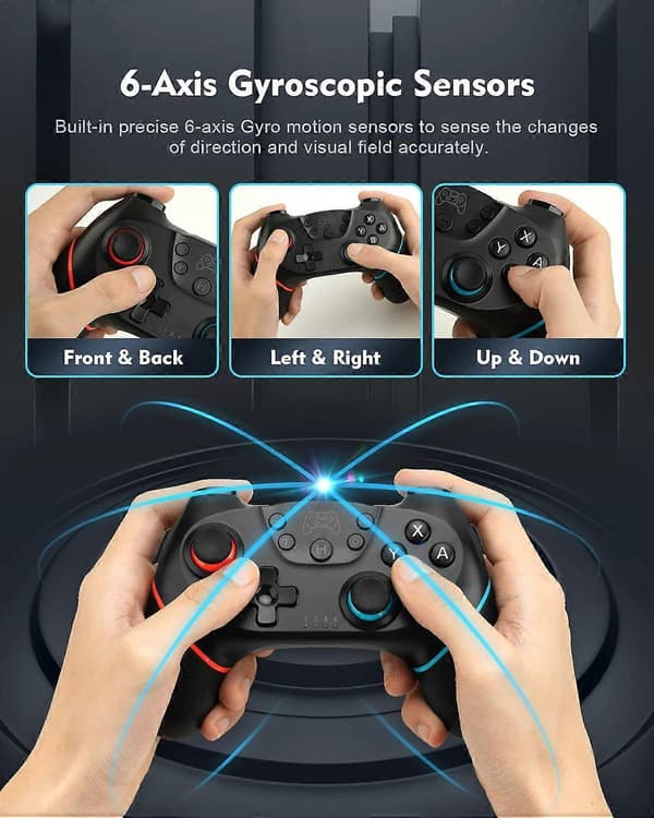 Switch ControllerPro-kontroll för Switch/Switch Lite/Switch OLED, Switch fjärrkontrollspelkontroll, justerbar turbo och dubbel vibration