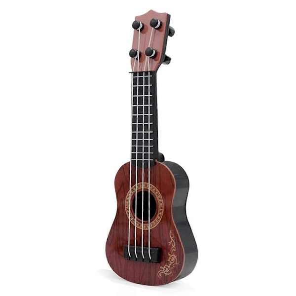 Kaffe Barn Klassisk Ukulele Gitarr Leksak Tidig Utbildning Liten Gitarr Festtillbehör Justerbar