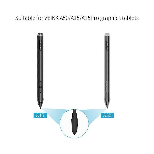 VEIKK P001 10 kpl Vaihtokynän kärkiä Paristovapaa kynä Kulutusta kestävä kynän kärki VEIKK S640 A30 piirtopöydille