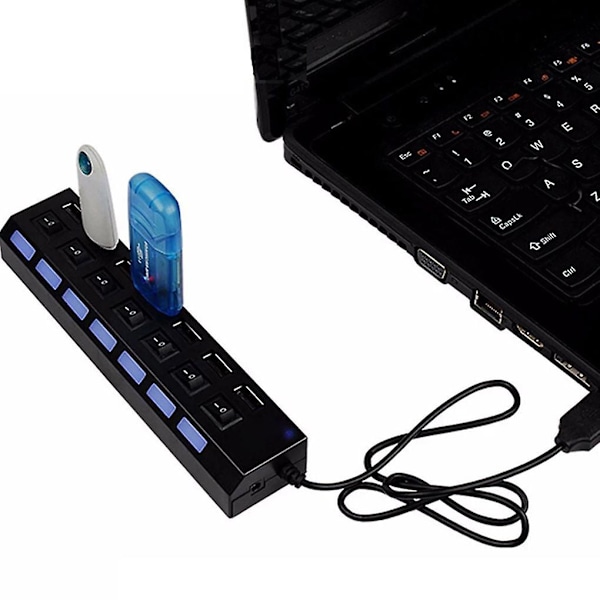 7 Port USB-keskitin USB-muunnin USB-sovitin