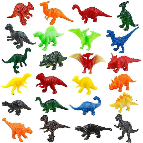 Julkalender med dinosaurier - Överraskningsleksaker i blindbox, 24 olika dinosaurier