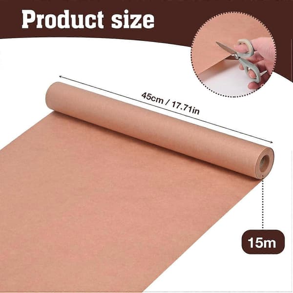 Rosa Slaktarpapper, Grillpapper, 45 cm x 15 m, Brödpapper, Bakplåtspapper, BBQ Kraftpapper, P