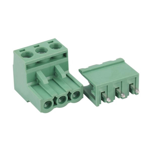 10 stk 5,08 mm Pitch 3-polet Plug-in Skrue PCB Terminalblok Connector Højre Vinkel