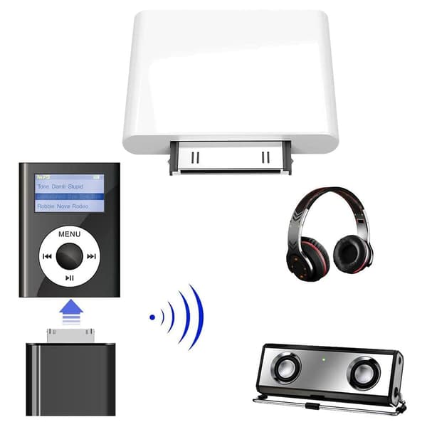 30-polet Bluetooth 4.1 Audio Transmitter til Mini Classic Nano Touch (Hvid)