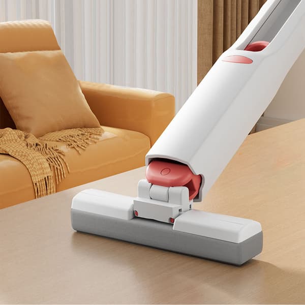 Self-Squeezing Rotating Sponge Mop, Super Absorbent, Hands-Free Cleaning, 2 Replacement Heads for Home and Office