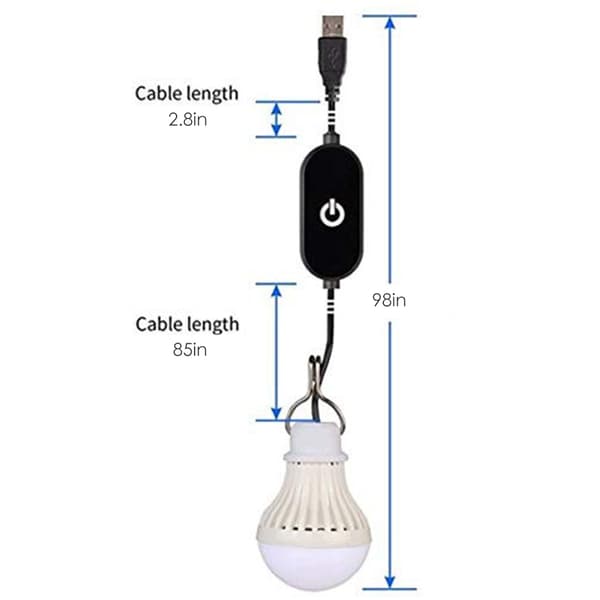 LED Camping Light Portable USB Lamp Emergency Light with USB Cable Not Dimmable