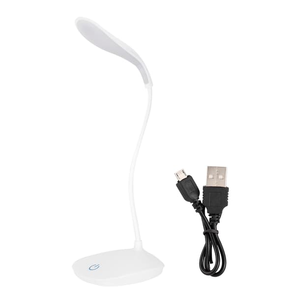 USB Fleksibel Hals LED Skrivebordslampe Dimbar Berøringsbryter Nattleselampe