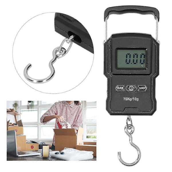 Wh-a22l Elektronisk Våg Med Måttband 75kg Mini Portabel Digital Våg Fjäder Vågar