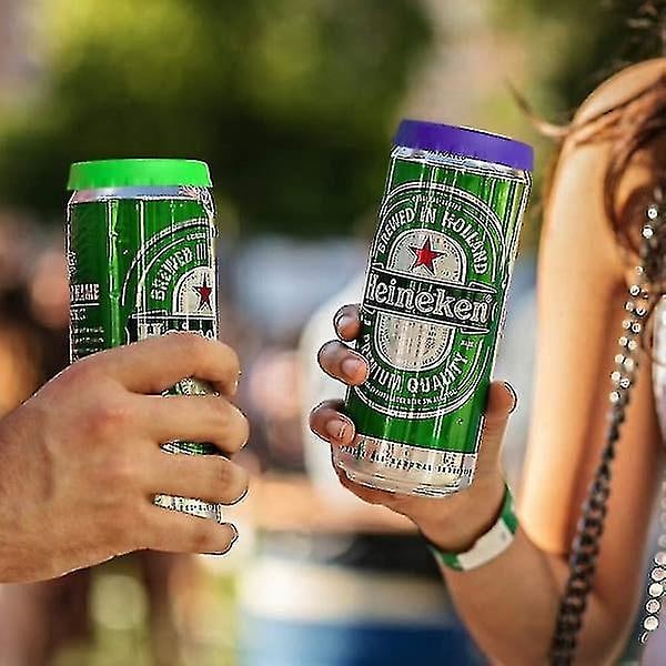 Soda burk lock, 6-pack återanvändbara silikonburkar för läsk/dryck/öl, passar standard sodaburkar (flerfärgade)