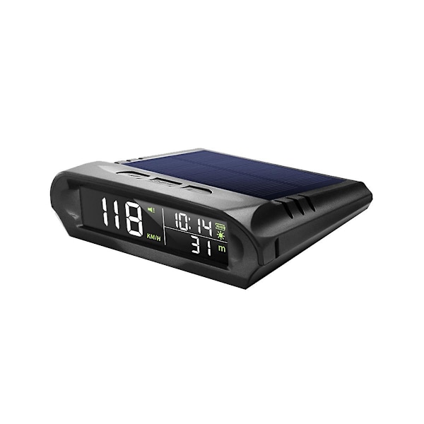 Universal Hud X 98 Bilsol Digital Måler Gps Speedometer Overspeed Alarm Afstand Højde