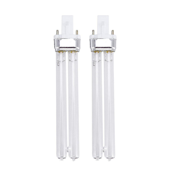 2024 2 stk 11W Ultrafiolett UV Desinfeksjonslyslamper UV Steriliseringslys Pærer For Sterilisator Fiskedam (G23 Lampebase)-m.77
