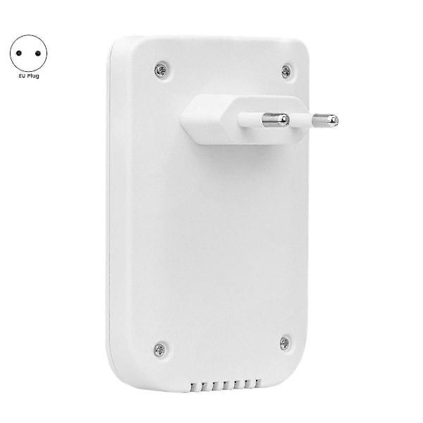Kolmonoxid Detektor Alarm Fotoelektrisk Sensor LCD Plug-in CO Förgiftnings Siren Ljud+Blixt Varning EU-kontakt
