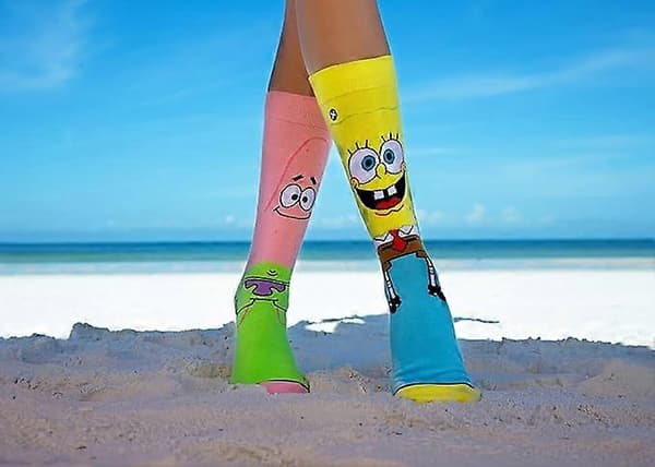 Spongebob tecknade strumpor, herr och dam, blandade
