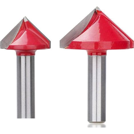 Træfræserbit 8mm skaft V-form 3D graveringsbit 90 grader hårdmetal finfræser diameter 22-32mm træfræser - 8x32mm 90D
