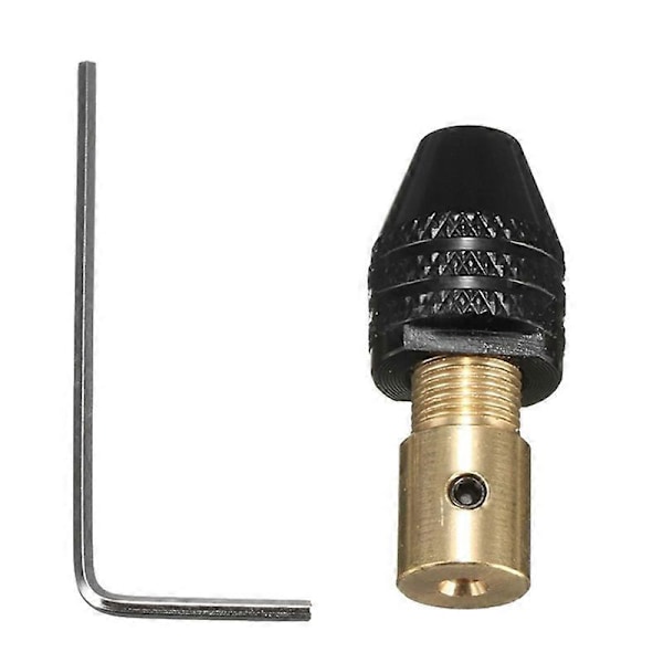 9 Delar 0.5-3mm Borrchuck Hylsor Set med 3.17mm Chuckklämma för Borrmaskin Kopparhatt Axel D
