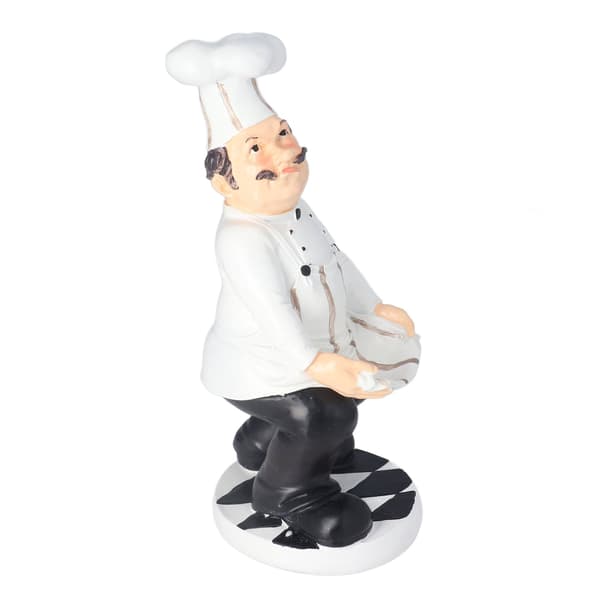 Chef Figurine Rustic Country Style Decorative Statue for Restaurant, Cafe, Kitchen Counter