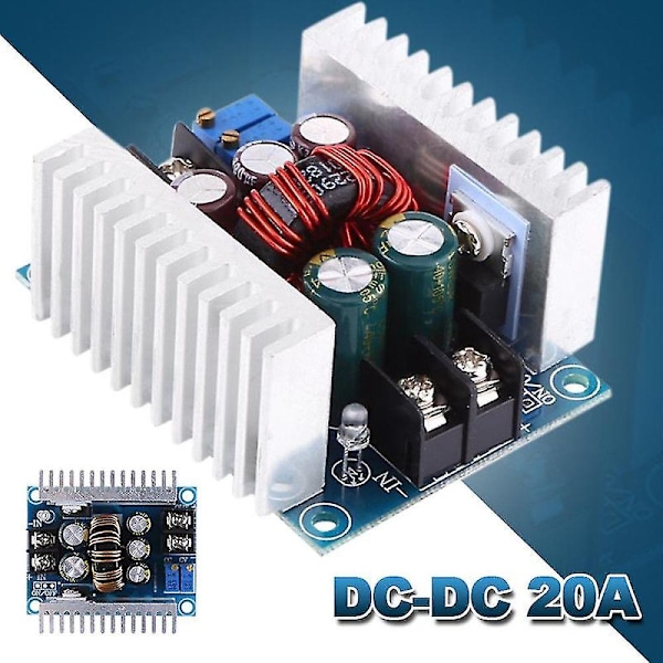 DC-DC Konverter 20A 300W Buck Boost Strømjusterbar Laderkortmodul