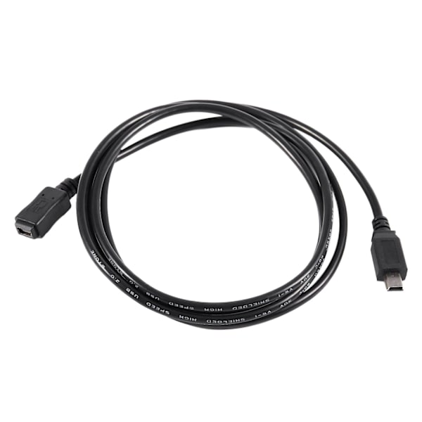 1,5m Mini USB B 5-polet Han til Hun Forlængerkabel Adapter Sort