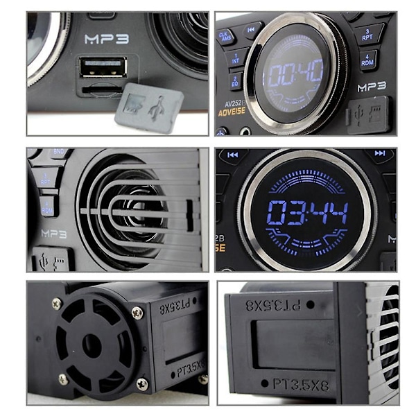 12.0V Auton Digitaalinen Muistikortti MP3 Audio Sähköinen Autoradio Kaiuttimella BT Host Kaiutin C